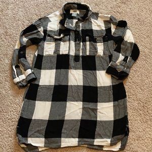Black and white plaid dress